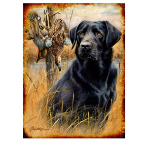 Haft diamentowy - Haft Diamentowy - Czarny Retriever