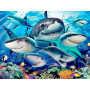 Diamond Painting - Broderie Diamant - Famille requins joyeux