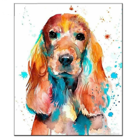 Haft diamentowy - Haft diamentowy - spaniel ameryka ski