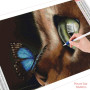 Diamond Painting - Diamond Painting Fascinant : Chat observant un papillon