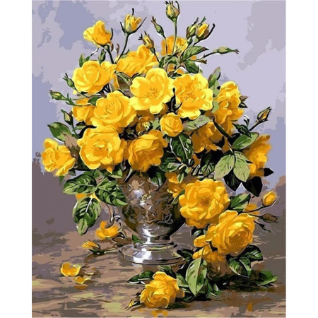 Diamond Painting - Broderie Diamant - Bouquet de fleurs jaunito