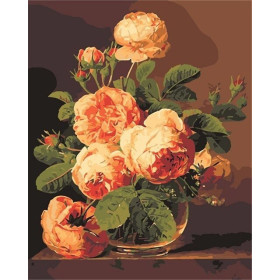 Diamond Painting - Broderie Diamant - Bouquet de fleurs orangine