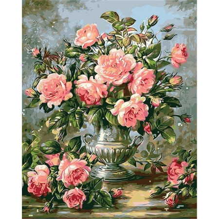 Diamond Painting - Broderie Diamant - Bouquet de fleurs rosalino