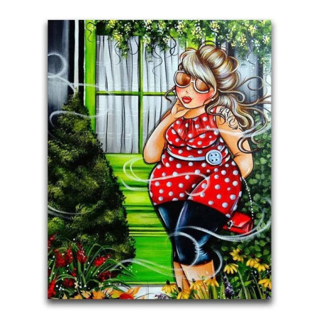 Diamond Painting - Broderie Diamant - Femme dans son jardin