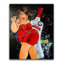 Diamond Painting - Broderie Diamant - Femme avec bouteille de vodka