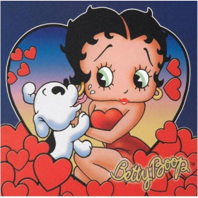 Diamond Painting - Broderie Diamant - Betty boop multi coeur et son chien