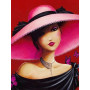 Diamond Painting - Broderie Diamant - Femme au chapeau laura