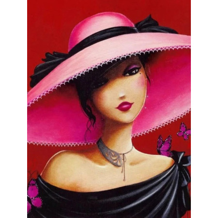 Diamond Painting - Broderie Diamant - Femme au chapeau laura