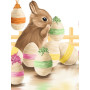 Diamond Painting - Broderie Diamant - Lapin et œuf jardin