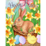 Diamond Painting - Broderie Diamant - Lapin et œufs easter