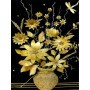 Diamond Painting - Broderie Diamant - Fleurs noires et jaunes Yasmine