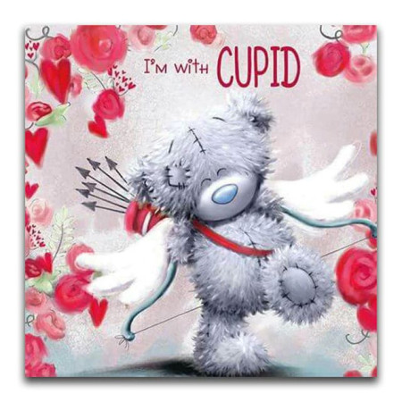 Diamond Painting - Broderie Diamant - Ourson peluche cupidon