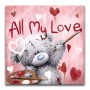 Diamond Painting - Broderie Diamant - Ourson peluche all my love