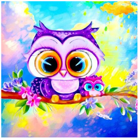 Diamond Painting - Broderie Diamant - Hibou dessin Anton