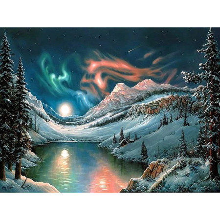 Diamond Painting - Broderie Diamant - Aurore Boreal Filensia