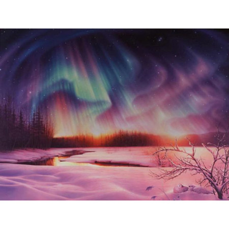 Diamond Painting - Broderie Diamant - Aurore Boreal Rosali