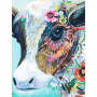 Diamond Painting - Broderie Diamant - Vache Peinture couleurs