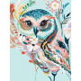 Diamond Painting - Broderie Diamant - Hibou Peinture couleurs