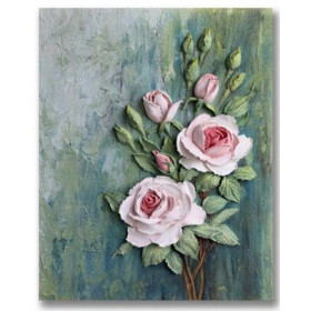 Diamond Painting - Broderie Diamant - Fleurs rose et pivoine Oda