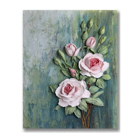 Diamond Painting - Broderie Diamant - Fleurs rose et pivoine Oda