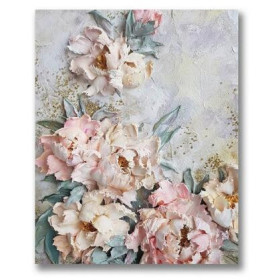 Diamond Painting - Broderie Diamant - Fleurs rose et pivoine Renate