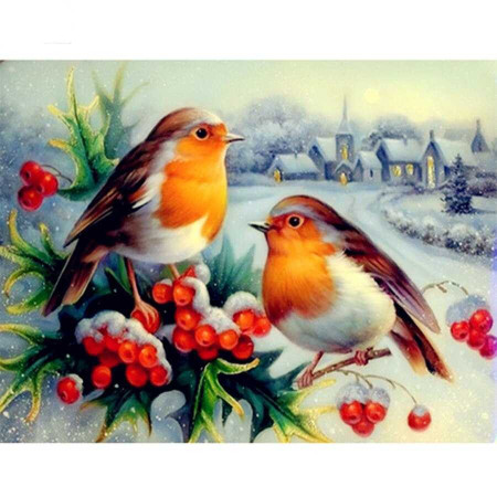 Diamond Painting - Broderie Diamant - Paysage d'oiseaux