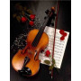 Diamond Painting - Broderie Diamant - Violon Roses Rouge