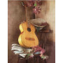 Diamond Painting - Broderie Diamant - Guitare Avec un Chapeau