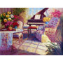 Diamond Painting - Broderie Diamant - Piano fleurie