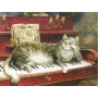 Diamond Painting - Broderie Diamant - Piano Avec Le Chat