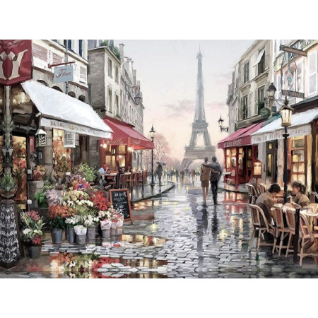 Diamond Painting - Broderie Diamant - Paysage de rue Paris Centre Ville