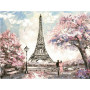 Diamond Painting - Broderie Diamant - Paysage de rue Paris Tour Eiffel