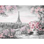 Haft diamentowy - Diamond Painting - Krajobraz z ulicy Pary  Widok na miasto