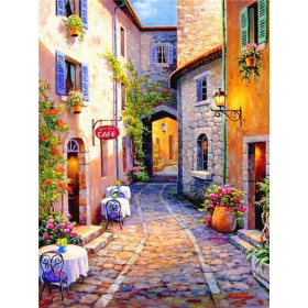 Haft diamentowy - Diamond Painting - Krajobraz Rue Morine