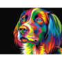 Diamond Painting - Broderie Diamant - Chien coloré