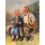 Diamond Painting - Broderie Diamant - Couple âgé Amoureux Sur un Banc