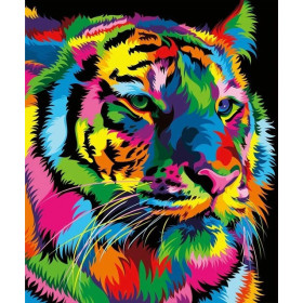 Diamond Painting - Broderie Diamant - Tigre coloré