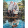 Haft diamentowy - Diamond Embroidery /Starzy pary nad wod 