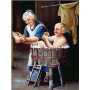 Diamond Painting - Broderie Diamant - Couple âgé Dans Le bain