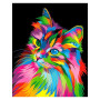 Haft diamentowy - Diamond Painting Chat /Multicolor Electric Pop Art
