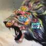 Diamond Painting - Broderie Diamant - Lion Graffiti