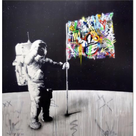 Diamond Painting - Broderie Diamant - Astronaute Graffiti