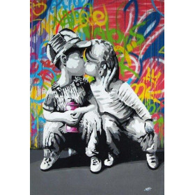 Diamond Painting - Broderie Diamant - Graffiti Kiss Love Children