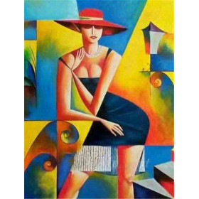 Diamond Painting - Broderie Diamant - Femme Au Chapeau Style Picasso