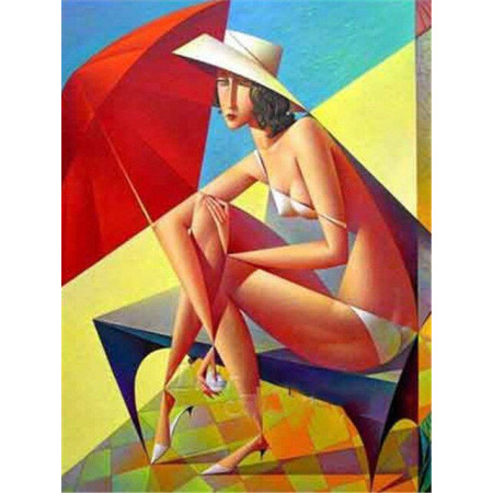 Diamond Painting - Broderie Diamant - Femme a La Plage Style Picasso