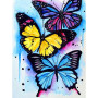 Diamond Painting - Broderie Diamant - Papillon Cristal Série B