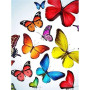 Diamond Painting - Broderie Diamant - Fleurs Et Papillon couleur 3D R