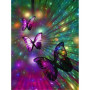 Diamond Painting - Broderie Diamant - Fleurs Et Papillon couleur 3D V