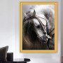 Diamond Painting - Broderie Diamant -2 Chevaux Marron Et Blanc