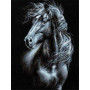 Diamond Painting - Broderie Diamant -Cheval Noir